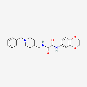 molecular formula C23H27N3O4 B2640185 N1-((1-benzylpiperidin-4-yl)methyl)-N2-(2,3-dihydrobenzo[b][1,4]dioxin-6-yl)oxalamide CAS No. 953138-68-6