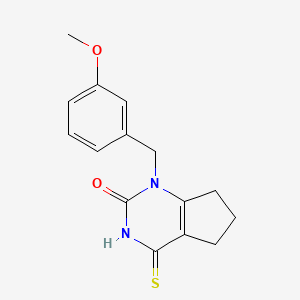 1-(3-methoxybenzyl)-4-thioxo-3,4,6,7-tetrahydro-1H-cyclopenta[d]pyrimidin-2(5H)-one