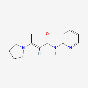 (E)-N-(2-pyridinyl)-3-(1-pyrrolidinyl)-2-butenamide