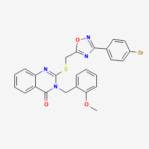 2-(((3-(4-bromophenyl)-1,2,4-oxadiazol-5-yl)methyl)thio)-3-(2-methoxybenzyl)quinazolin-4(3H)-one