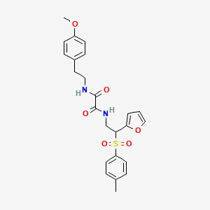 N1-(2-(furan-2-yl)-2-tosylethyl)-N2-(4-methoxyphenethyl)oxalamide