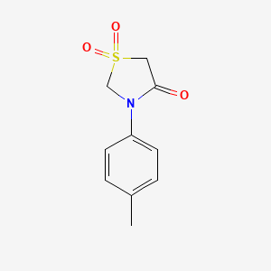 3-(4-Methylphenyl)-1lambda~6~,3-thiazolane-1,1,4-trione