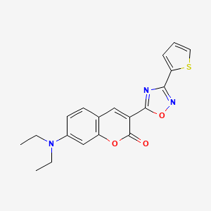 7-(diethylamino)-3-(3-thien-2-yl-1,2,4-oxadiazol-5-yl)-2H-chromen-2-one