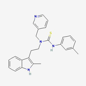 1-(2-(2-methyl-1H-indol-3-yl)ethyl)-1-(pyridin-3-ylmethyl)-3-(m-tolyl)thiourea