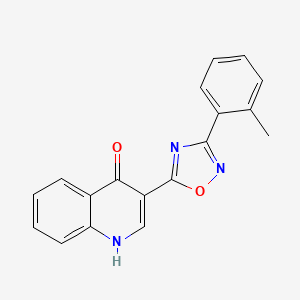 molecular formula C18H13N3O2 B2640271 3-(3-(o-tolyl)-1,2,4-oxadiazol-5-yl)quinolin-4(1H)-one CAS No. 1260712-81-9