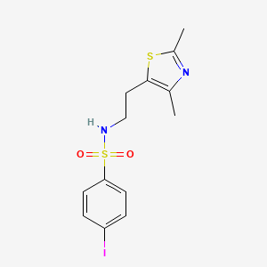 molecular formula C13H15IN2O2S2 B2640273 N-(2-(2,4-二甲基噻唑-5-基)乙基)-4-碘苯磺酰胺 CAS No. 873002-96-1