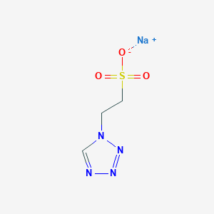 molecular formula C3H5N4NaO3S B2640277 Sodium;2-(tetrazol-1-yl)ethanesulfonate CAS No. 1701917-69-2