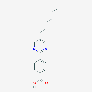 molecular formula C17H20N2O2 B026403 4-(5-hexyl-2-pyrimidinyl)Benzoic acid CAS No. 106808-97-3