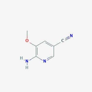 molecular formula C7H7N3O B2640307 6-Amino-5-methoxynicotinonitrile CAS No. 1256821-98-3