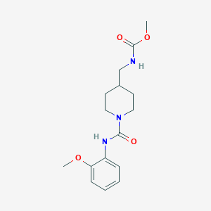 molecular formula C16H23N3O4 B2640337 Methyl ((1-((2-methoxyphenyl)carbamoyl)piperidin-4-yl)methyl)carbamate CAS No. 1235623-80-9
