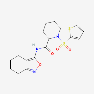 molecular formula C17H21N3O4S2 B2640343 N-(4,5,6,7-tetrahydro-2,1-benzoxazol-3-yl)-1-(thiophene-2-sulfonyl)piperidine-2-carboxamide CAS No. 1050203-56-9