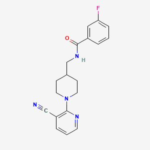 molecular formula C19H19FN4O B2640429 N-((1-(3-cyanopyridin-2-yl)piperidin-4-yl)methyl)-3-fluorobenzamide CAS No. 1797724-99-2