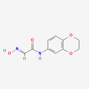 molecular formula C10H10N2O4 B2640438 N-(2,3-dihydro-1,4-benzodioxin-6-yl)-2-(N-hydroxyimino)acetamide CAS No. 154869-12-2