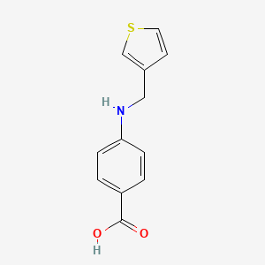 molecular formula C12H11NO2S B2640439 4-{[(Thiophen-3-yl)methyl]amino}benzoic acid CAS No. 518335-97-2
