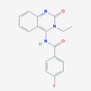 molecular formula C17H14FN3O2 B2640440 N-(3-ethyl-2-oxoquinazolin-4-yl)-4-fluorobenzamide CAS No. 861212-49-9