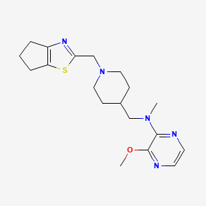 molecular formula C19H27N5OS B2640446 N-{[1-({4H,5H,6H-cyclopenta[d][1,3]thiazol-2-yl}methyl)piperidin-4-yl]methyl}-3-methoxy-N-methylpyrazin-2-amine CAS No. 2380062-59-7