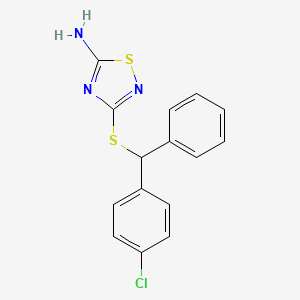 3-{[(4-Chlorophenyl)(phenyl)methyl]thio}-1,2,4-thiadiazol-5-amine
