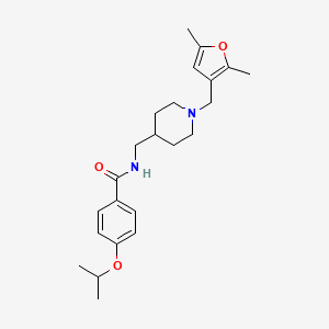 molecular formula C23H32N2O3 B2640457 N-((1-((2,5-dimethylfuran-3-yl)methyl)piperidin-4-yl)methyl)-4-isopropoxybenzamide CAS No. 1234957-06-2