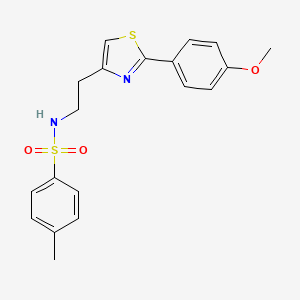 molecular formula C19H20N2O3S2 B2640473 N-(2-(2-(4-methoxyphenyl)thiazol-4-yl)ethyl)-4-methylbenzenesulfonamide CAS No. 863512-21-4