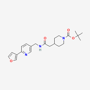 molecular formula C22H29N3O4 B2640535 tert-butyl 4-[({[6-(furan-3-yl)pyridin-3-yl]methyl}carbamoyl)methyl]piperidine-1-carboxylate CAS No. 2034231-82-6