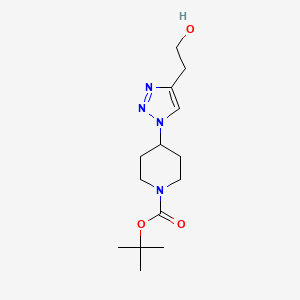 molecular formula C14H24N4O3 B2640552 tert-butyl 4-[4-(2-hydroxyethyl)-1H-1,2,3-triazol-1-yl]piperidine-1-carboxylate CAS No. 2415463-69-1