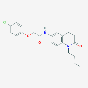 molecular formula C21H23ClN2O3 B2640619 N-(1-butyl-2-oxo-1,2,3,4-tetrahydroquinolin-6-yl)-2-(4-chlorophenoxy)acetamide CAS No. 951505-74-1