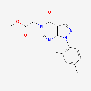 molecular formula C16H16N4O3 B2640625 methyl 2-[1-(2,4-dimethylphenyl)-4-oxo-1H,4H,5H-pyrazolo[3,4-d]pyrimidin-5-yl]acetate CAS No. 895003-39-1