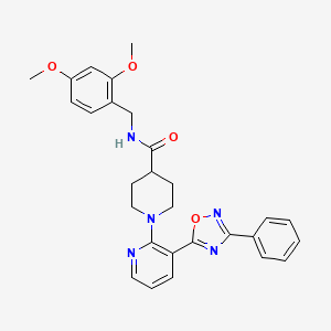 B2640632 2-{[4-(2-bromobenzoyl)piperazin-1-yl]carbonyl}-1H-indole CAS No. 1251603-79-8