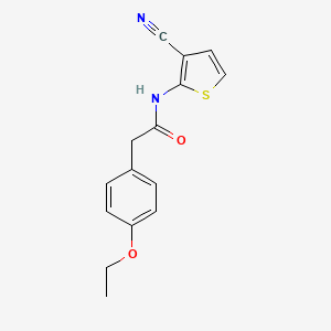 molecular formula C15H14N2O2S B2640649 N-(3-cyanothiophen-2-yl)-2-(4-ethoxyphenyl)acetamide CAS No. 923485-27-2