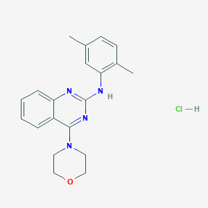 molecular formula C20H23ClN4O B2640657 N-(2,5-dimethylphenyl)-4-morpholinoquinazolin-2-amine hydrochloride CAS No. 1078730-84-3