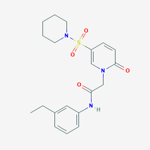 molecular formula C20H25N3O4S B2640660 N-(3-ethylphenyl)-2-[2-oxo-5-(piperidine-1-sulfonyl)-1,2-dihydropyridin-1-yl]acetamide CAS No. 1251552-74-5