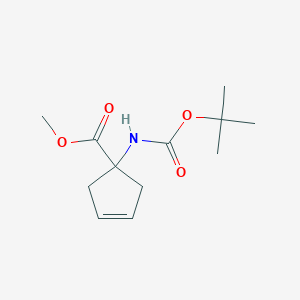 3-Cyclopentene-1-carboxylic acid, 1-[[(1,1-dimethylethoxy)carbonyl]amino]-, methyl ester