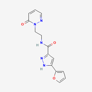 3-(furan-2-yl)-N-(2-(6-oxopyridazin-1(6H)-yl)ethyl)-1H-pyrazole-5-carboxamide