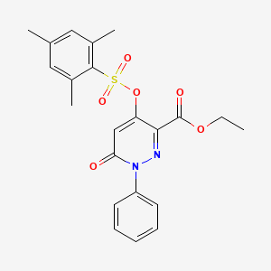 Ethyl 4-((mesitylsulfonyl)oxy)-6-oxo-1-phenyl-1,6-dihydropyridazine-3-carboxylate