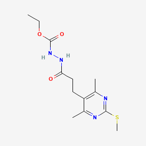 3-[4,6-dimethyl-2-(methylsulfanyl)pyrimidin-5-yl]-N'-(ethoxycarbonyl)propanehydrazide
