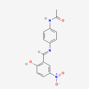 N-{4-[(2-hydroxy-5-nitrobenzylidene)amino]phenyl}acetamide