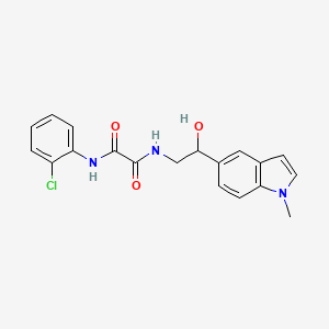 molecular formula C19H18ClN3O3 B2640712 N'-(2-chlorophenyl)-N-[2-hydroxy-2-(1-methyl-1H-indol-5-yl)ethyl]ethanediamide CAS No. 2034410-79-0