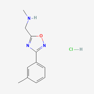 molecular formula C11H13N3O B2640722 N-methyl-1-[3-(3-methylphenyl)-1,2,4-oxadiazol-5-yl]methanamine Hydrochloride CAS No. 890324-18-2