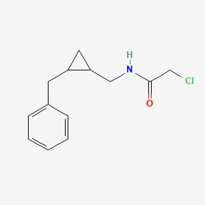 molecular formula C13H16ClNO B2640740 N-[(2-Benzylcyclopropyl)methyl]-2-chloroacetamide CAS No. 2411226-72-5