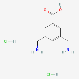 molecular formula C9H14Cl2N2O2 B2640770 3,5-Bis(aminomethyl)benzoic acid dihydrochloride CAS No. 185963-32-0