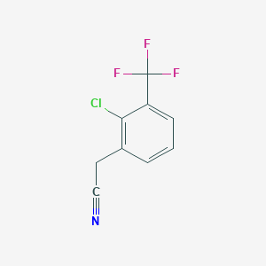 molecular formula C9H5ClF3N B2640814 2-Chloro-3-(trifluoromethyl)phenylacetonitrile CAS No. 22902-81-4