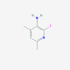 molecular formula C7H9IN2 B2640823 2-Iodo-4,6-dimethylpyridin-3-amine CAS No. 2378806-58-5