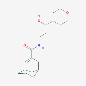 molecular formula C19H31NO3 B2640869 N-[3-hydroxy-3-(oxan-4-yl)propyl]adamantane-1-carboxamide CAS No. 2034403-58-0