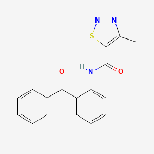molecular formula C17H13N3O2S B2640879 N-(2-benzoylphenyl)-4-methyl-1,2,3-thiadiazole-5-carboxamide CAS No. 881444-54-8