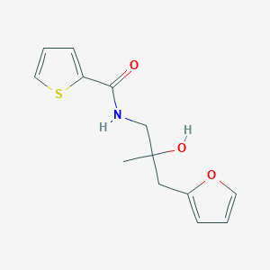 molecular formula C13H15NO3S B2640893 N-[3-(furan-2-yl)-2-hydroxy-2-methylpropyl]thiophene-2-carboxamide CAS No. 1795441-91-6