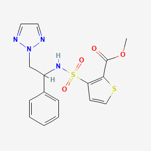 methyl 3-(N-(1-phenyl-2-(2H-1,2,3-triazol-2-yl)ethyl)sulfamoyl)thiophene-2-carboxylate