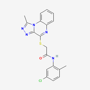 molecular formula C19H16ClN5OS B2640923 N-(5-CHLORO-2-METHYLPHENYL)-2-({1-METHYL-[1,2,4]TRIAZOLO[4,3-A]QUINOXALIN-4-YL}SULFANYL)ACETAMIDE CAS No. 1358820-58-2