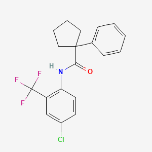 N-(4-Chloro-2-(trifluoromethyl)phenyl)(phenylcyclopentyl)formamide