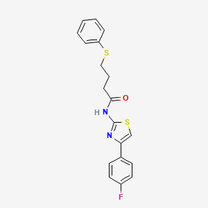 molecular formula C19H17FN2OS2 B2640931 N-(4-(4-fluorophenyl)thiazol-2-yl)-4-(phenylthio)butanamide CAS No. 922885-90-3