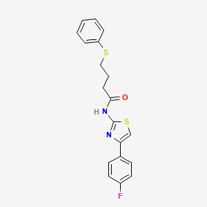 N-(4-(4-fluorophenyl)thiazol-2-yl)-4-(phenylthio)butanamide